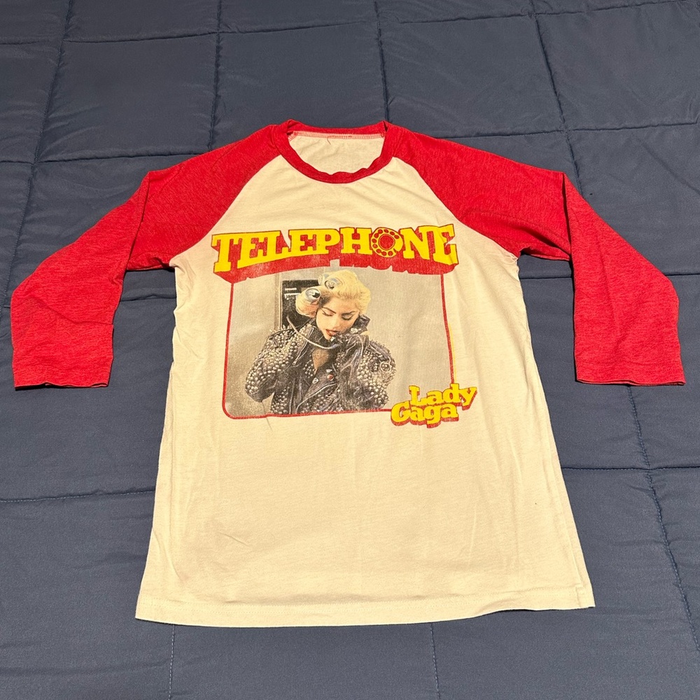 Lady Gaga Telephone Baseball Shirt Vintage